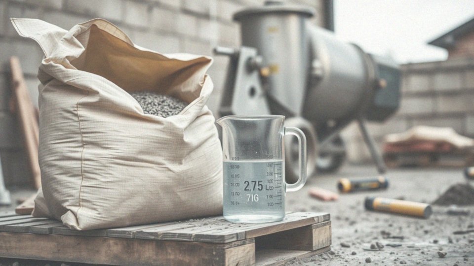 Jak dodać wodę do betonu w workach?